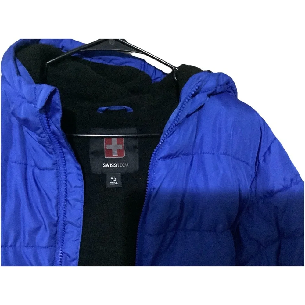 Swiss Tech Kid's Winter Puffer Jacket‎ Size XXL 18 Blue Performance Gear